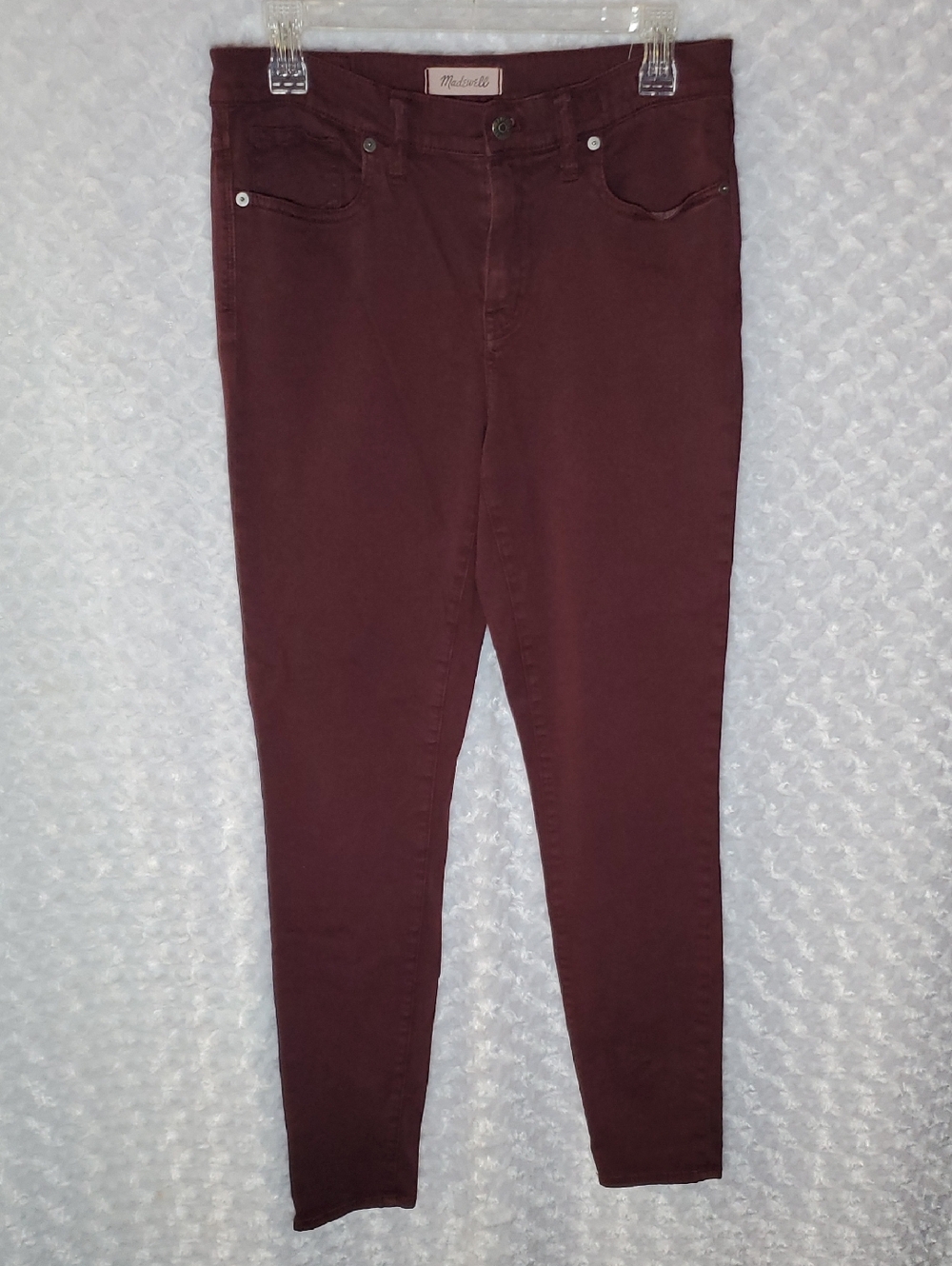 Madewell Deep Burgundy Skinny Jeans for Women Size 29